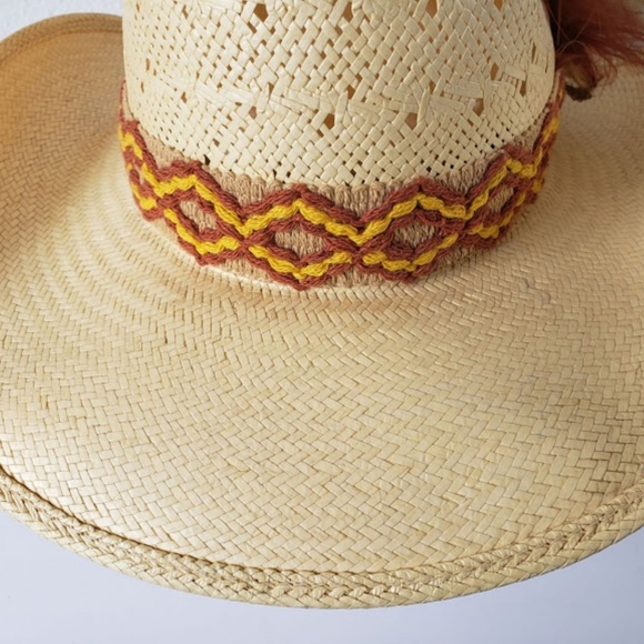 Vintage Vestern Stevens natural straw western hat - Picture 3 of 8